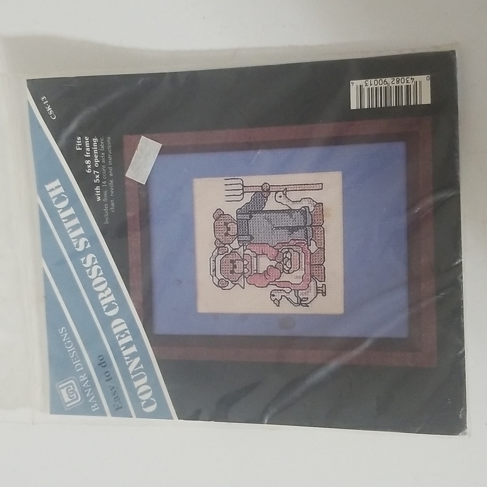 Vintage Banar Designs Counted Cross Stitch Teddy Bears Geese Kit New NIP